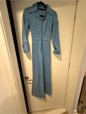 70s denim jumpsuit - vintage collectors item